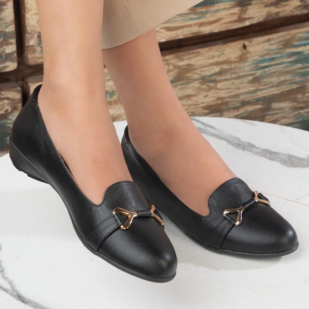 The Yorker Black Women's Dress Ballerinas Tresmode