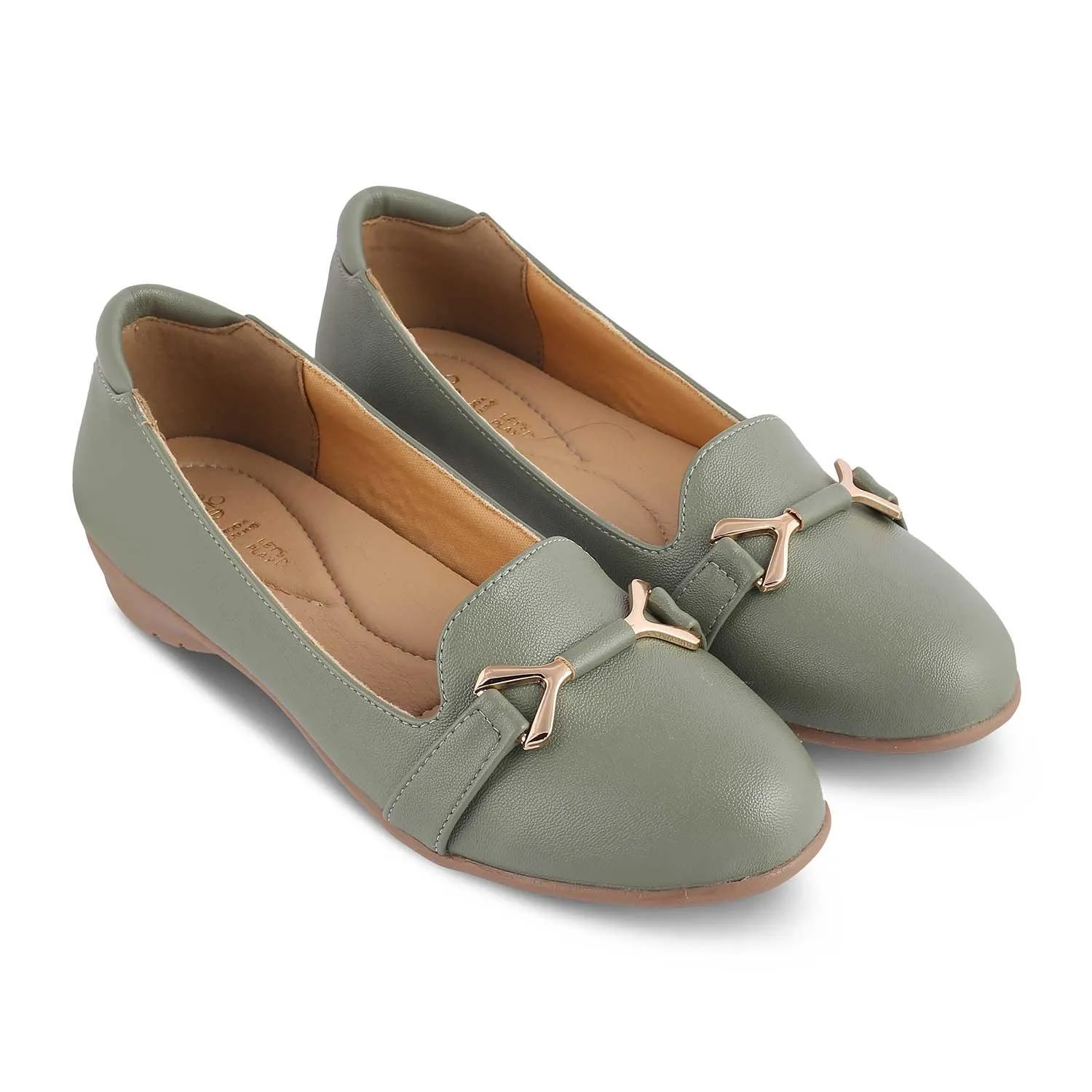 The Yorky-2 Green Women's Dress Ballerinas Tresmode