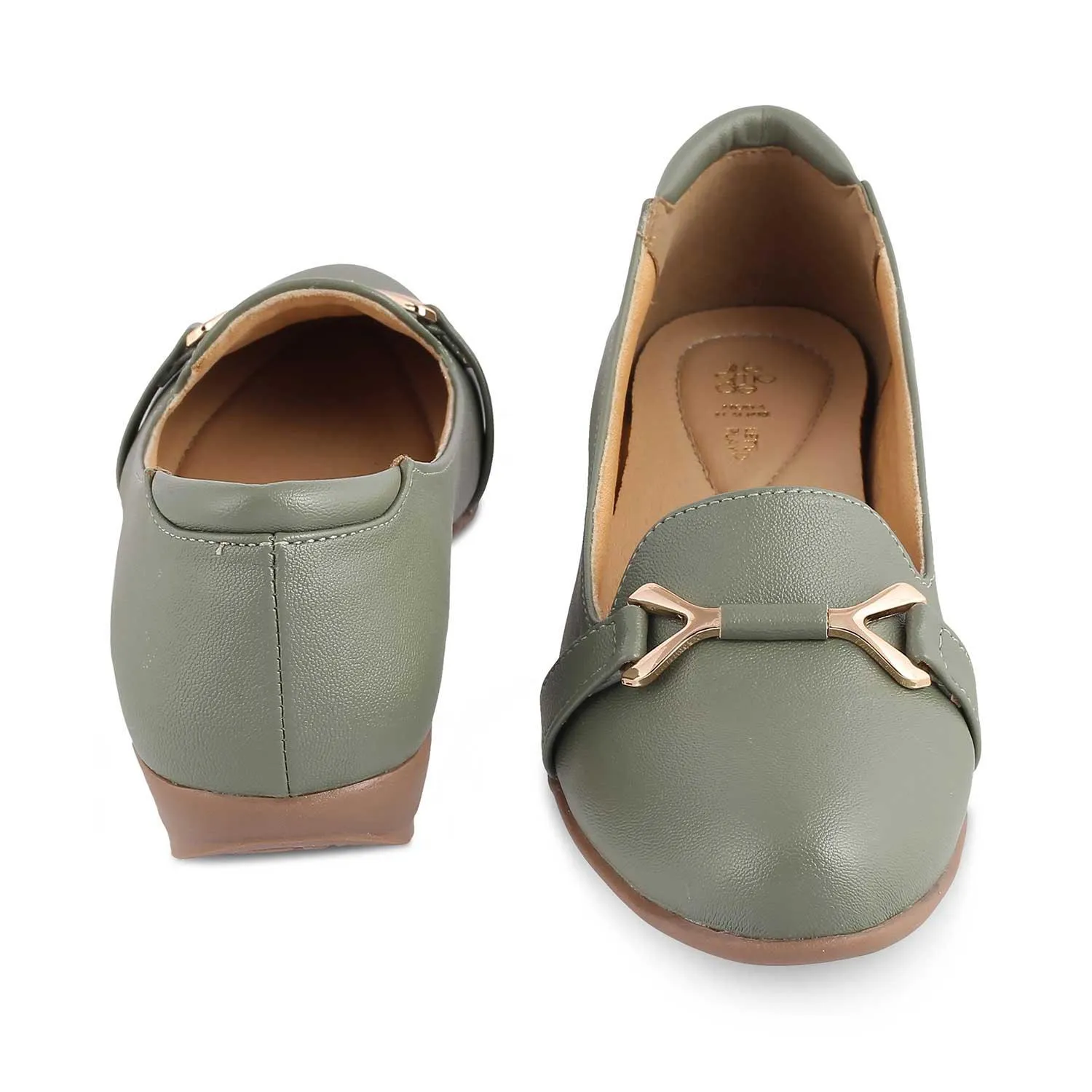 The Yorky-2 Green Women's Dress Ballerinas Tresmode