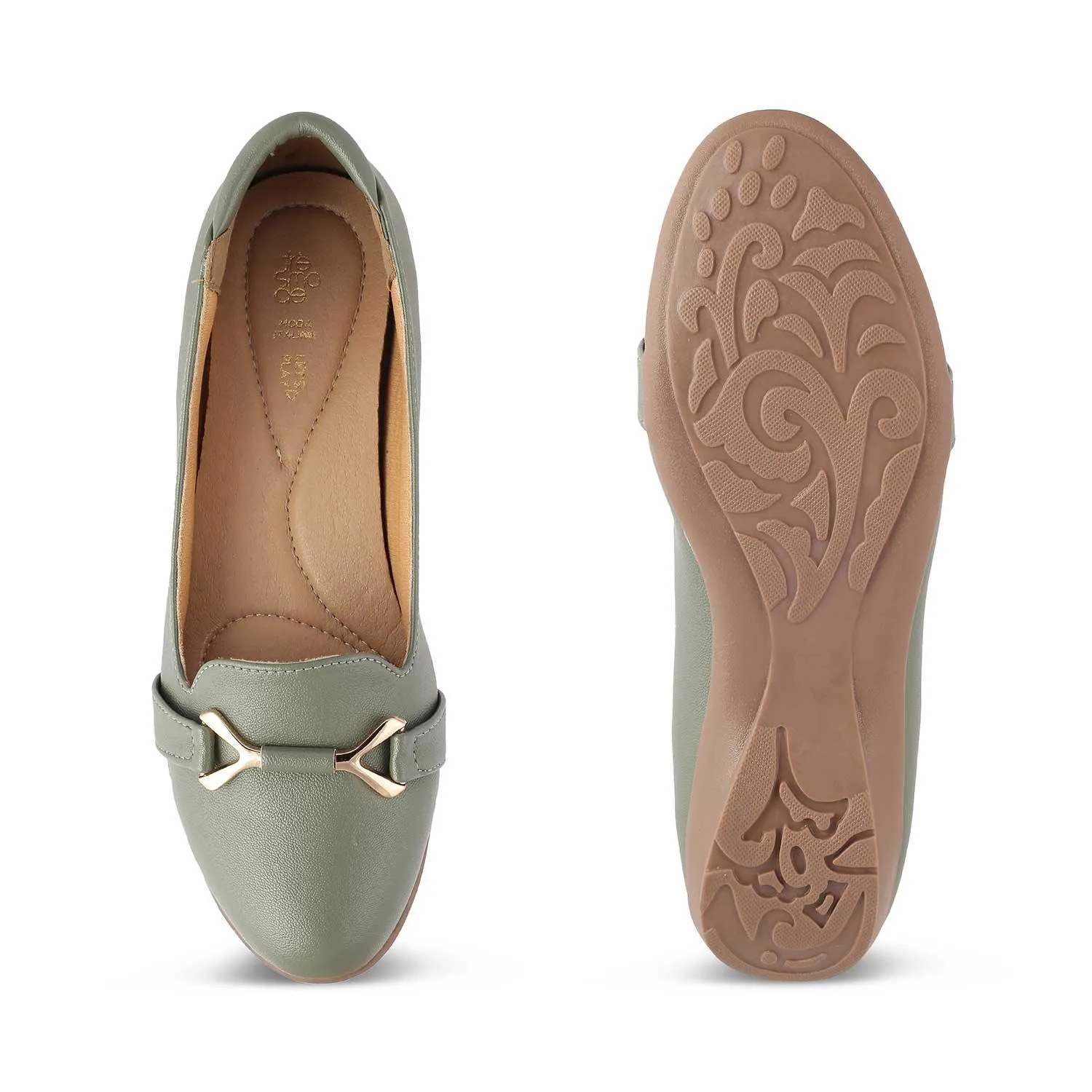 The Yorky-2 Green Women's Dress Ballerinas Tresmode