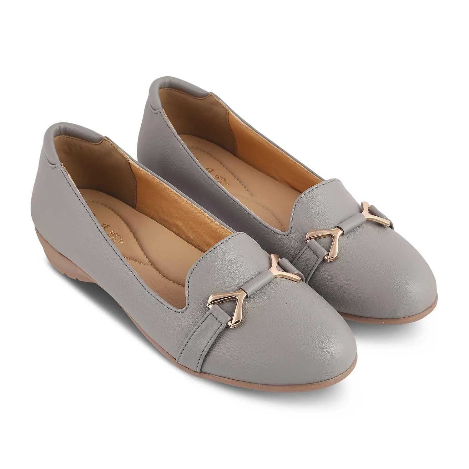 The Yorky-2 Grey Women's Dress Ballerinas Tresmode