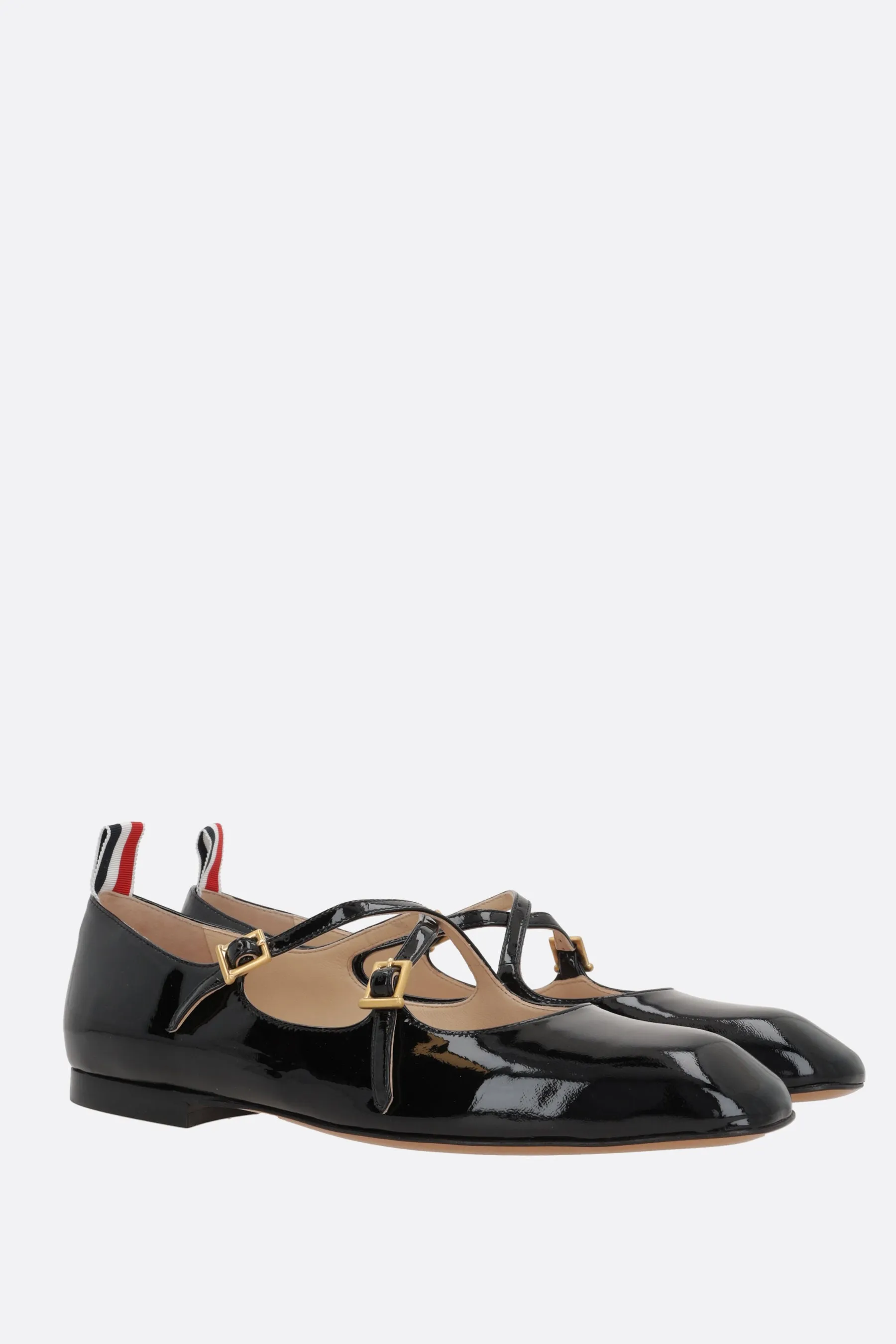 Thom John criss cross ballerinas in patent leather