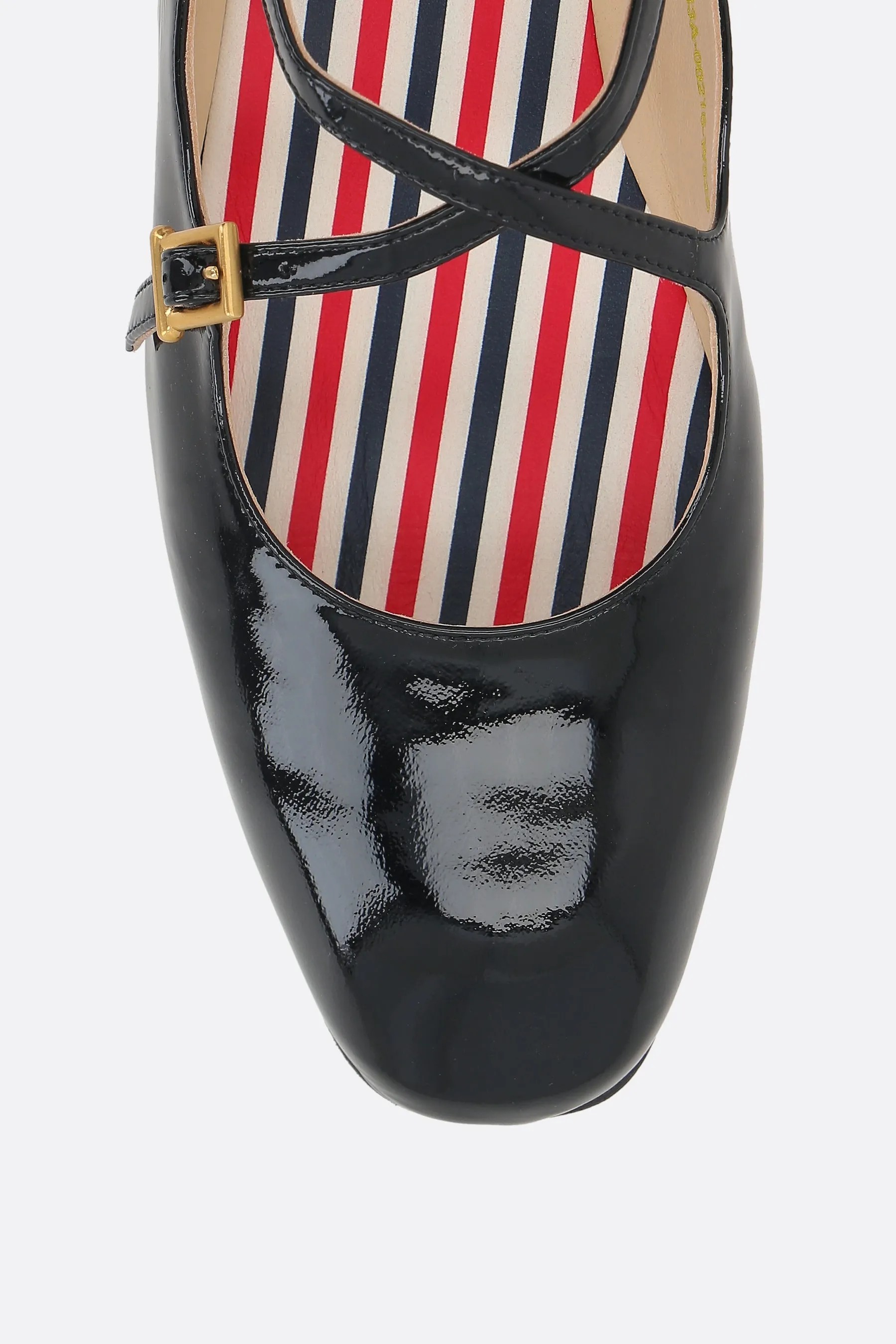 Thom John criss cross ballerinas in patent leather