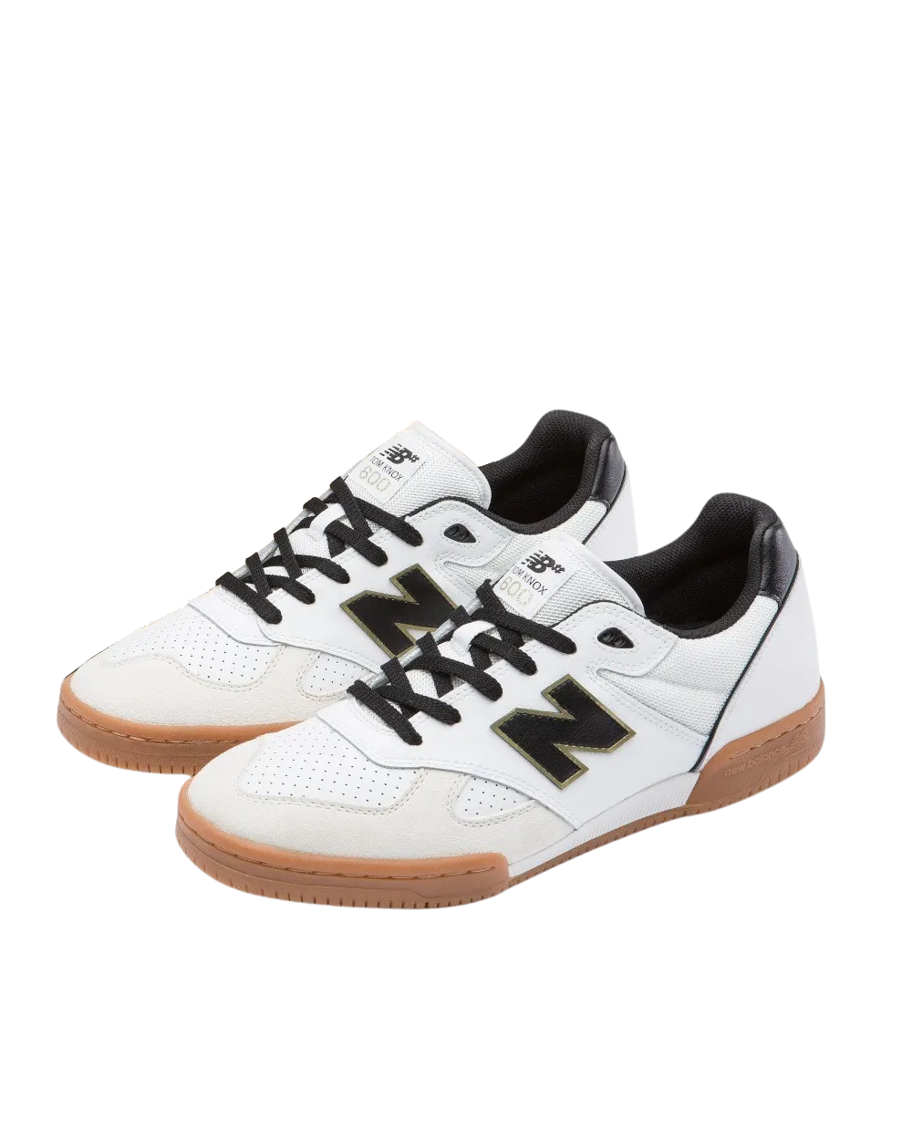 Tom Knox 600 Signature Shoes in White & Black