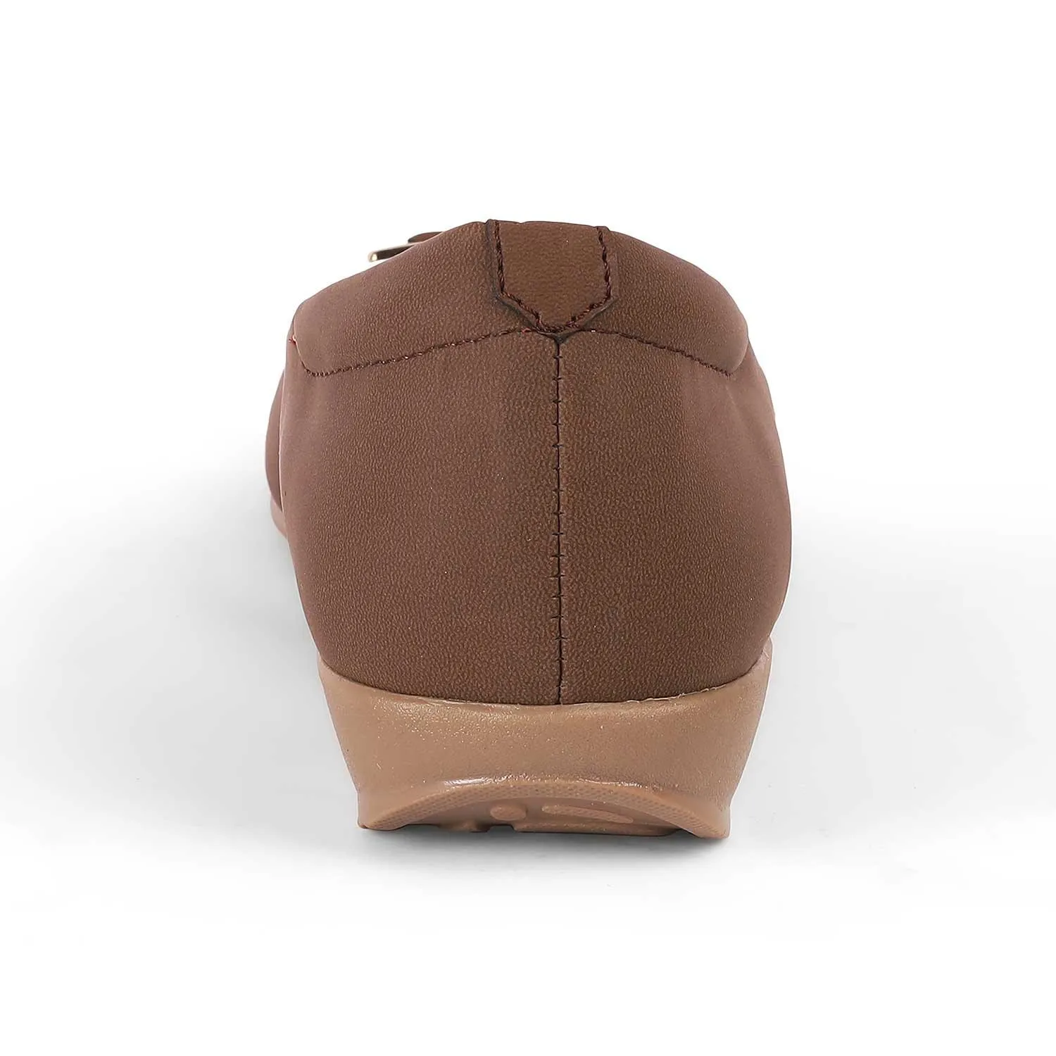 Tresmode Cheviz Brown Women's Dress Ballerinas