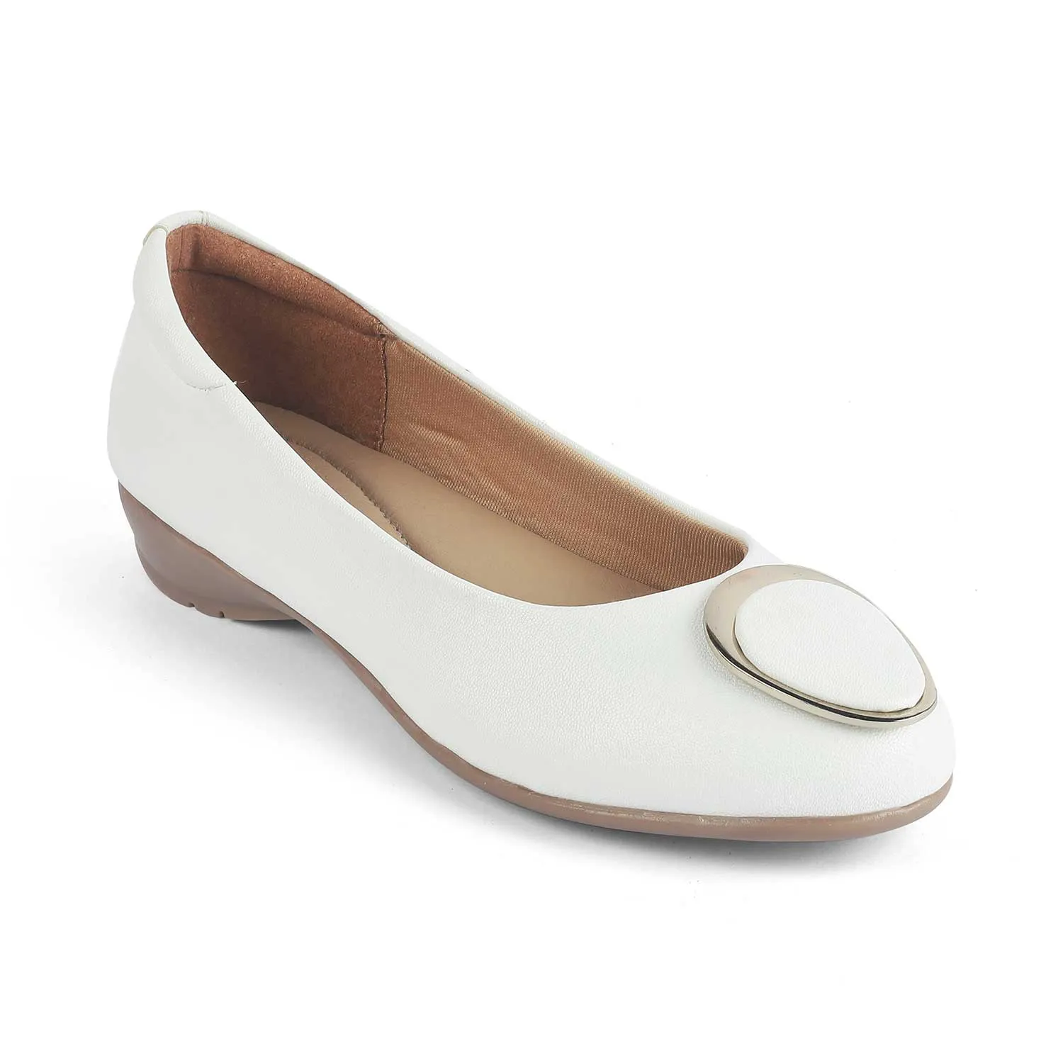 Tresmode Jelo White Women's Casual Ballerinas