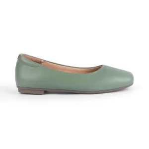 Tresmode Kiesta Green Women's Casual Ballerinas