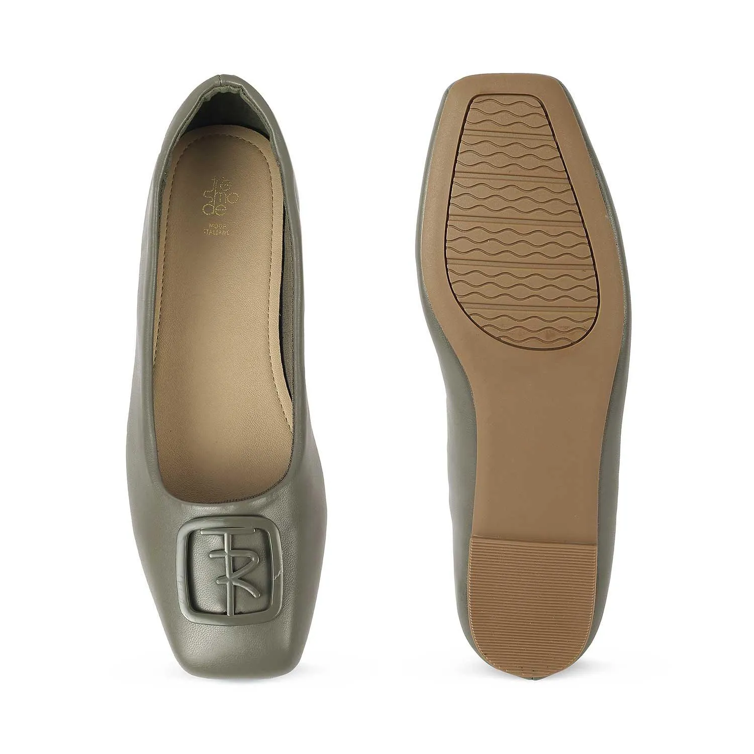 Tresmode Nany Green Women's Casual Ballerinas
