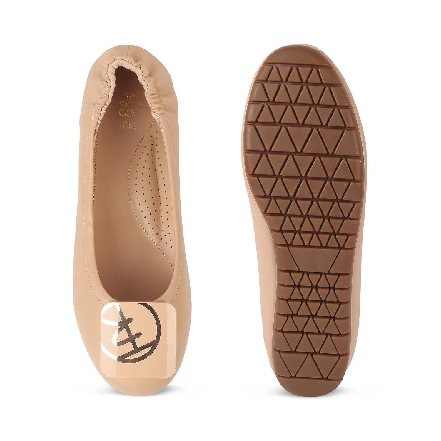 Tresmode Tre Beige Women's Casual Ballerinas