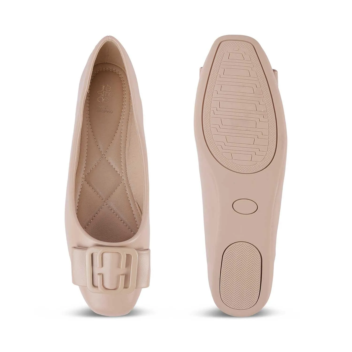 Tresmode Tregamo Beige Women's Casual Ballerinas