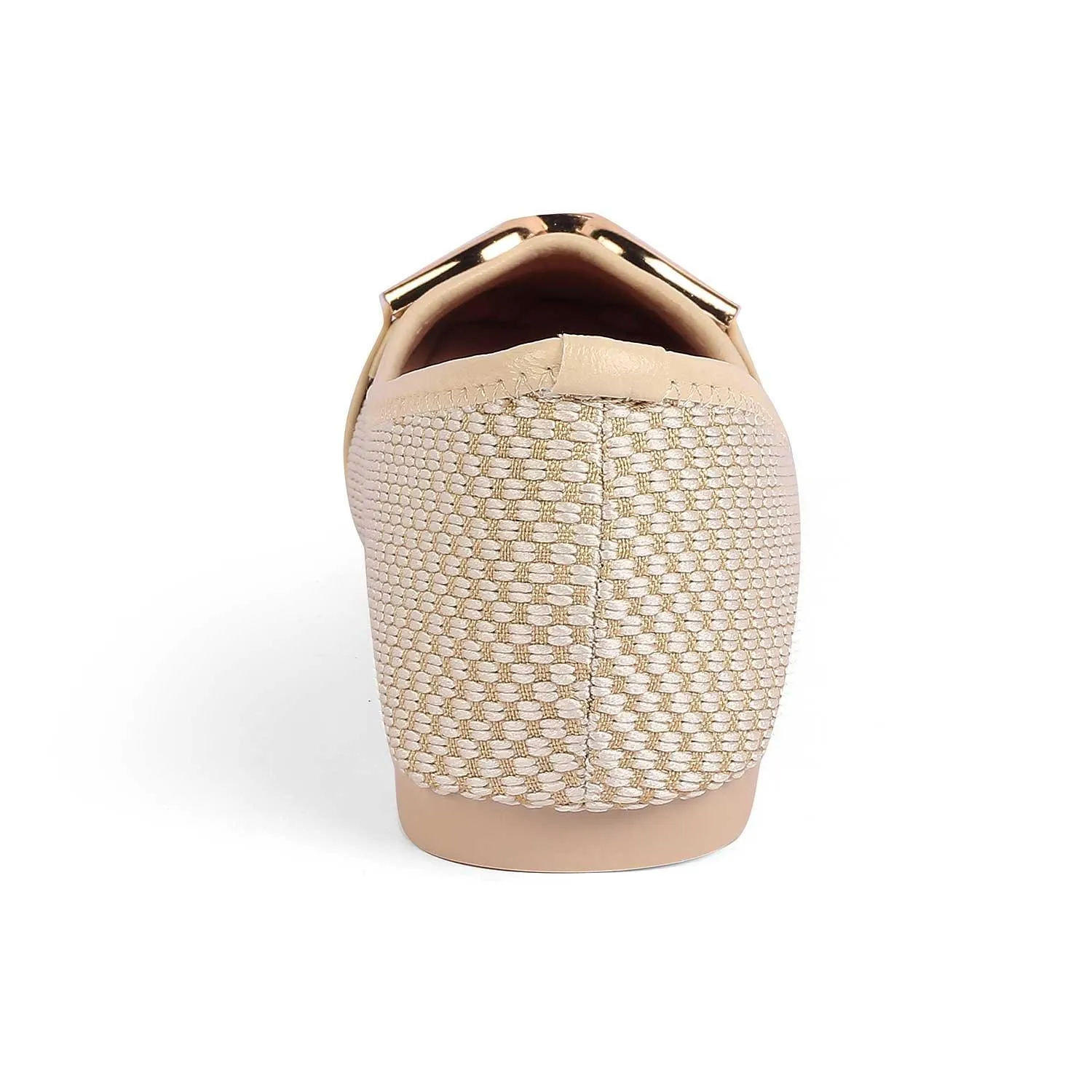 Tresmode Yolky Beige Women's Dress Ballerinas