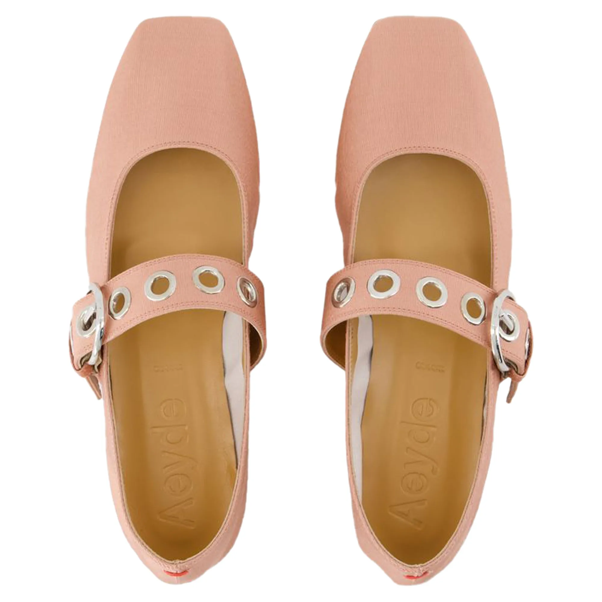 Uma Eyelet Ballerinas - Aeyde - Silk - Pink