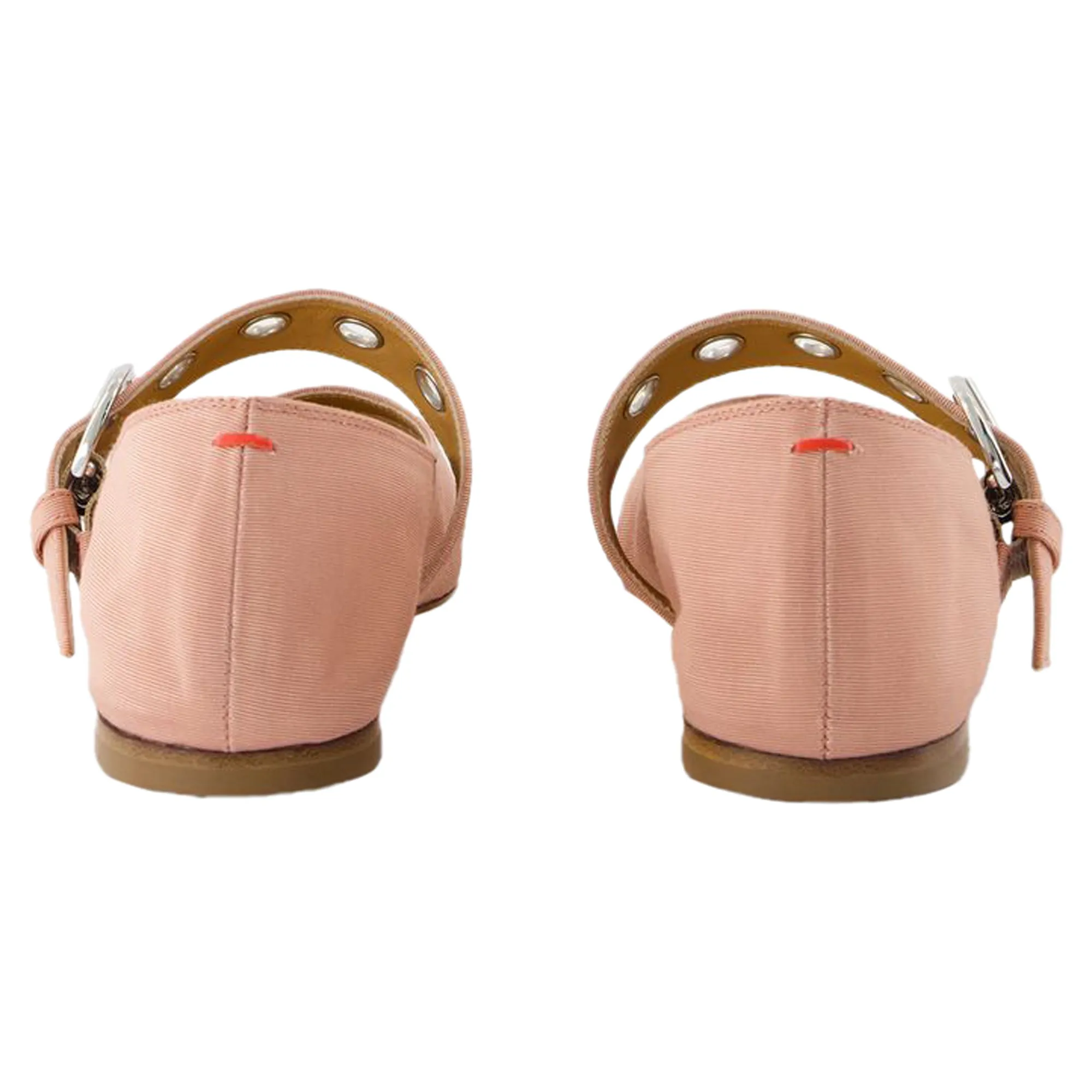 Uma Eyelet Ballerinas - Aeyde - Silk - Pink