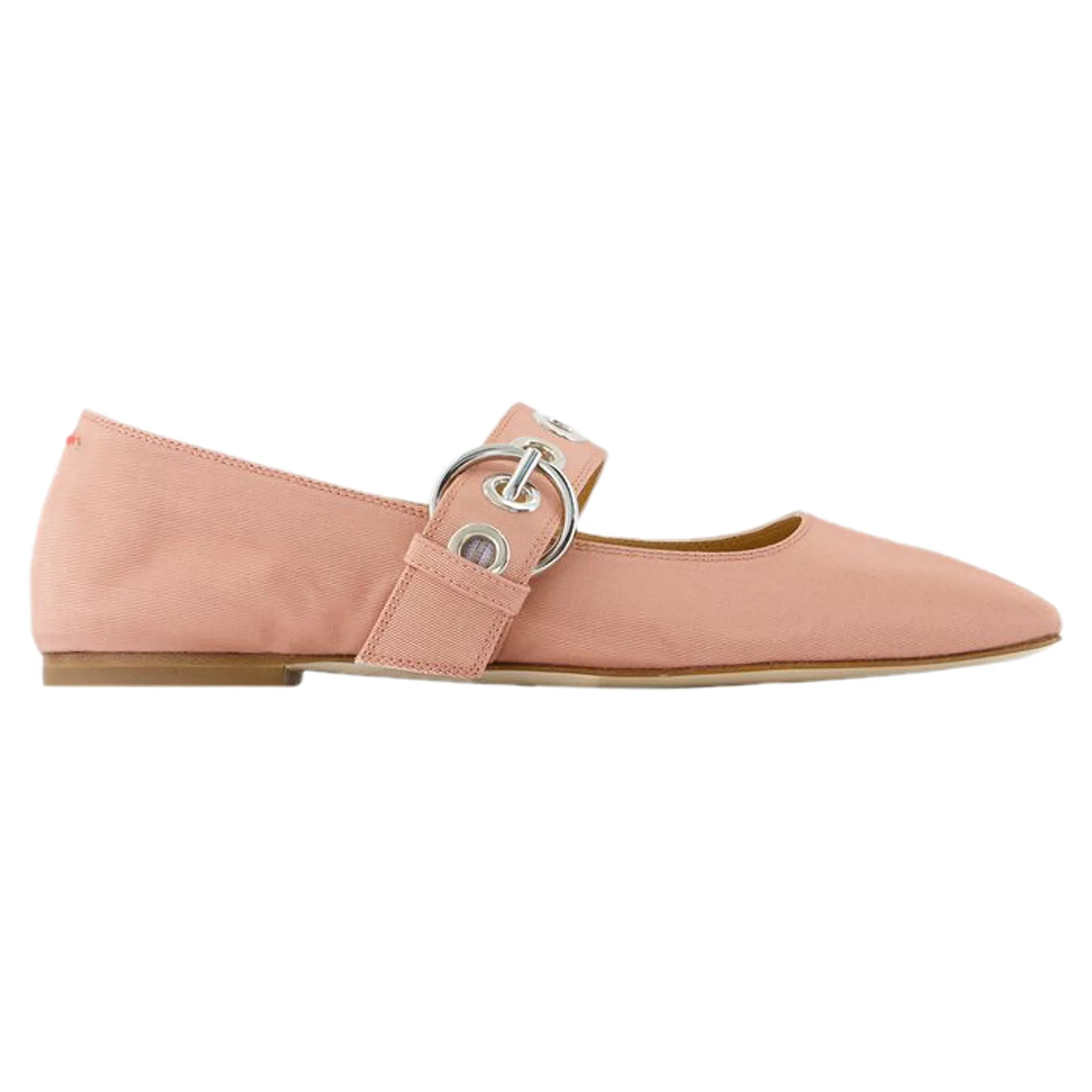Uma Eyelet Ballerinas - Aeyde - Silk - Pink