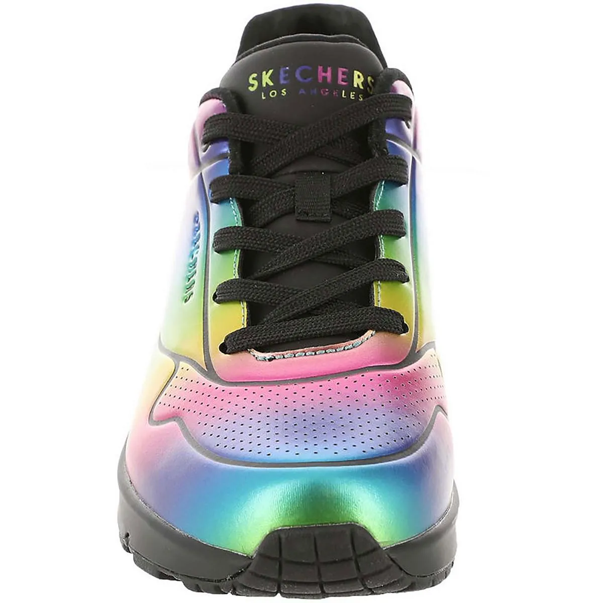 Uno Cosmic Rainbow Womens Faux Leather Workout Running & Training Shoes