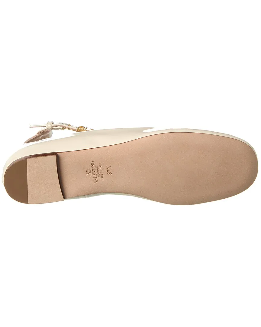 Valentino Tan Go Patent Flat