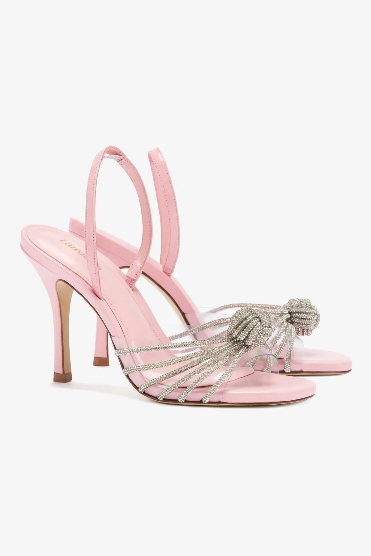 Valerie Crystal Slingback Sandal In Tulip Leather