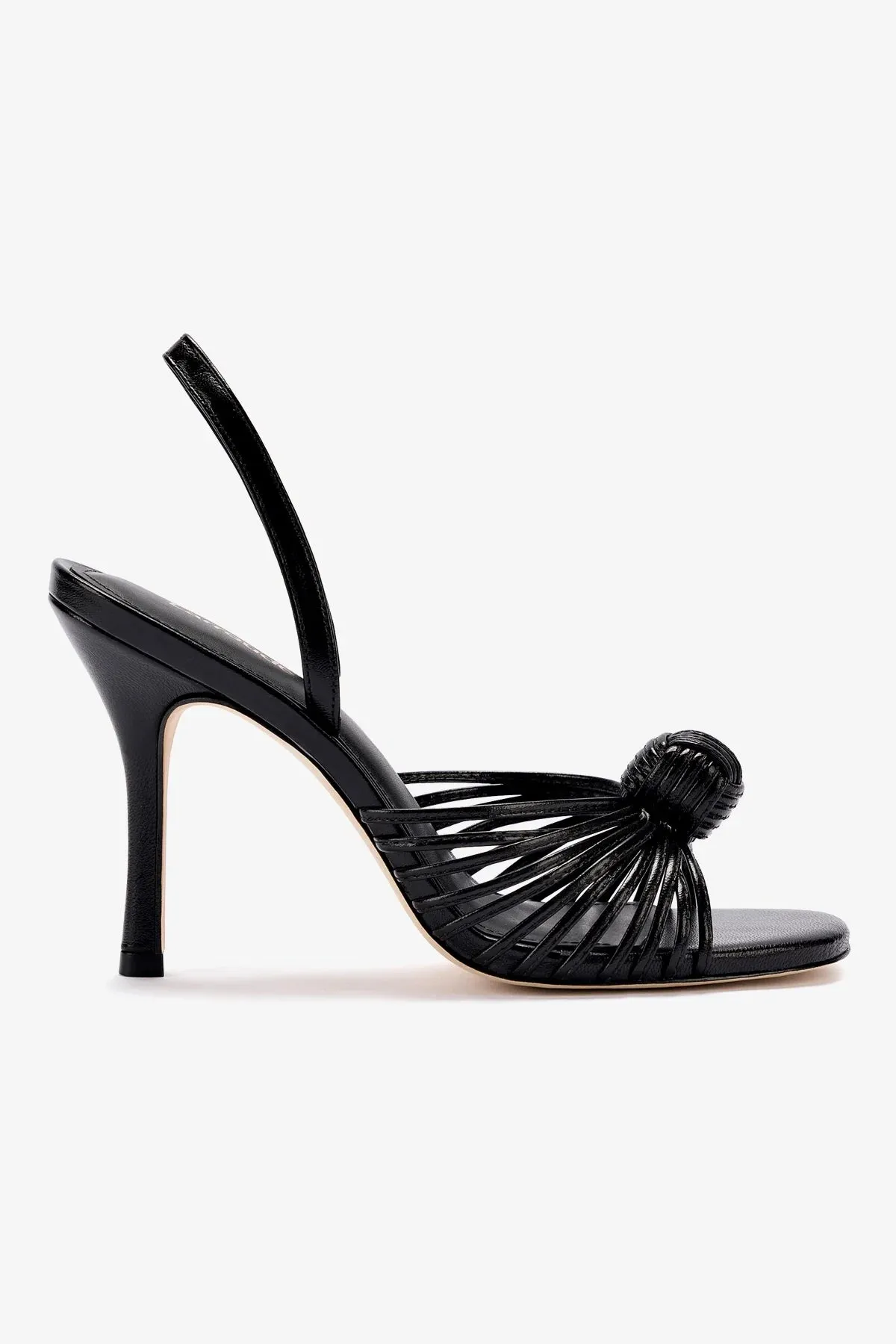 Valerie Slingback Sandal In Black Leather