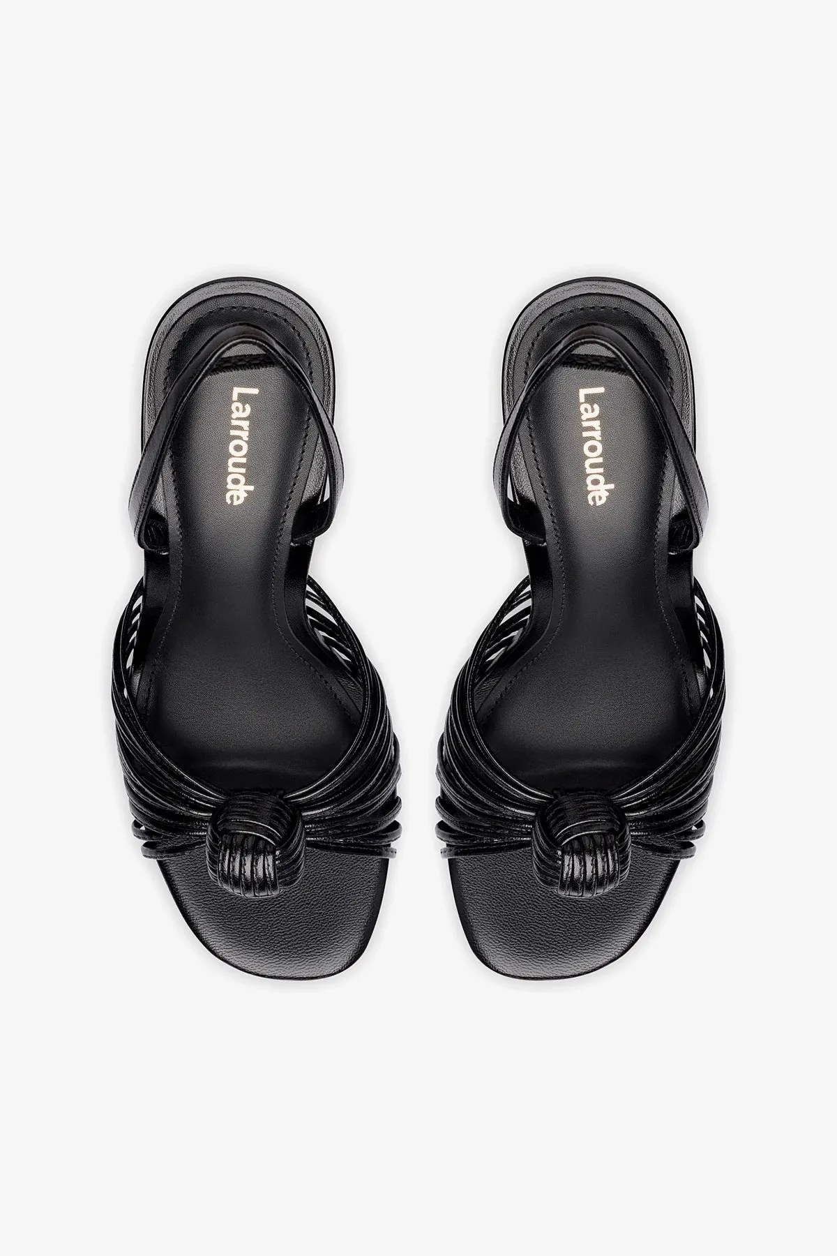 Valerie Slingback Sandal In Black Leather
