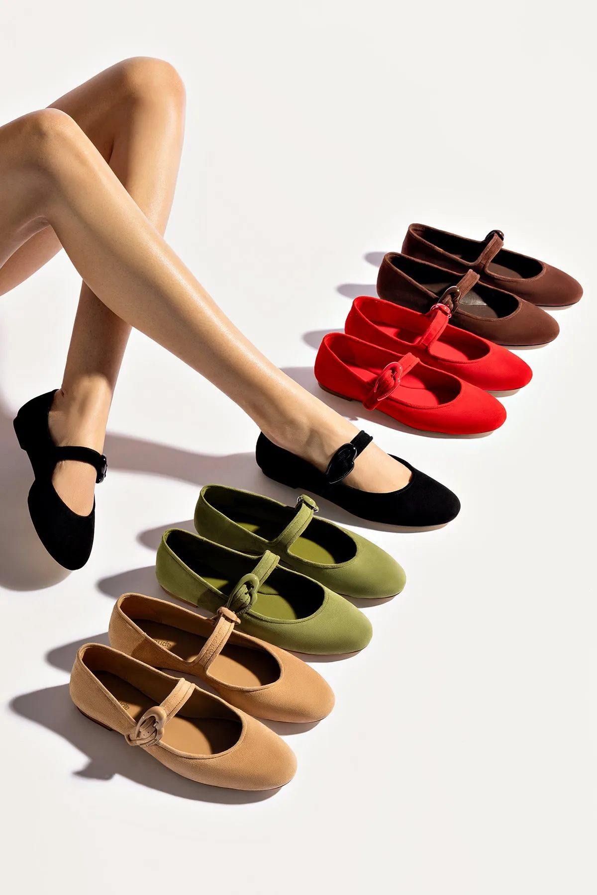 Verona Ballet Flat In Peanut Suede