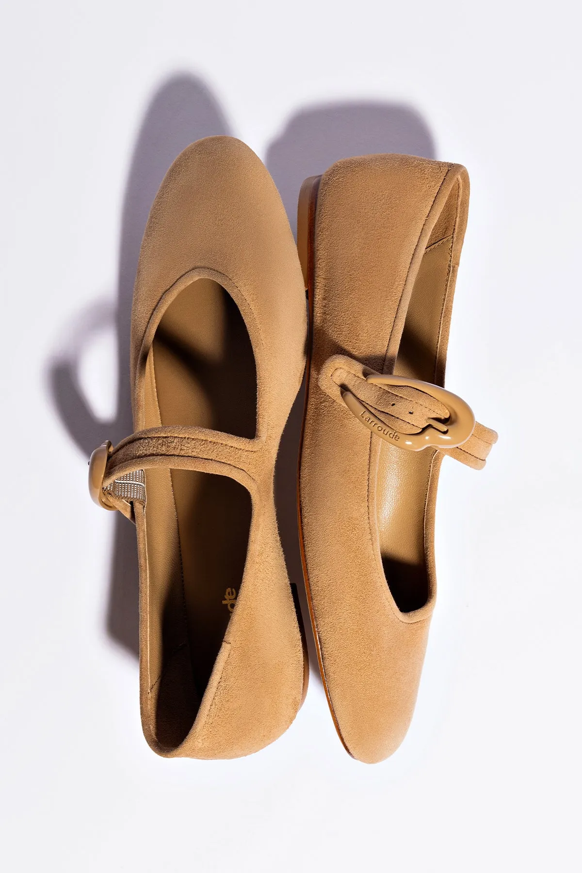 Verona Ballet Flat In Peanut Suede