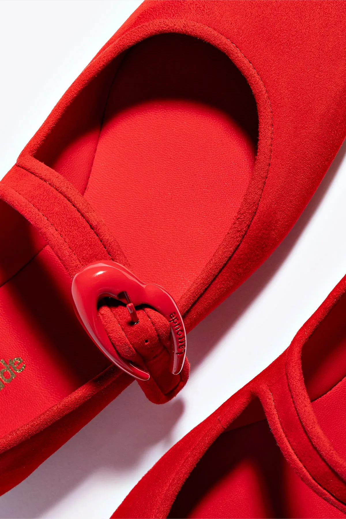 Verona Ballet Flat In Scarlet Suede