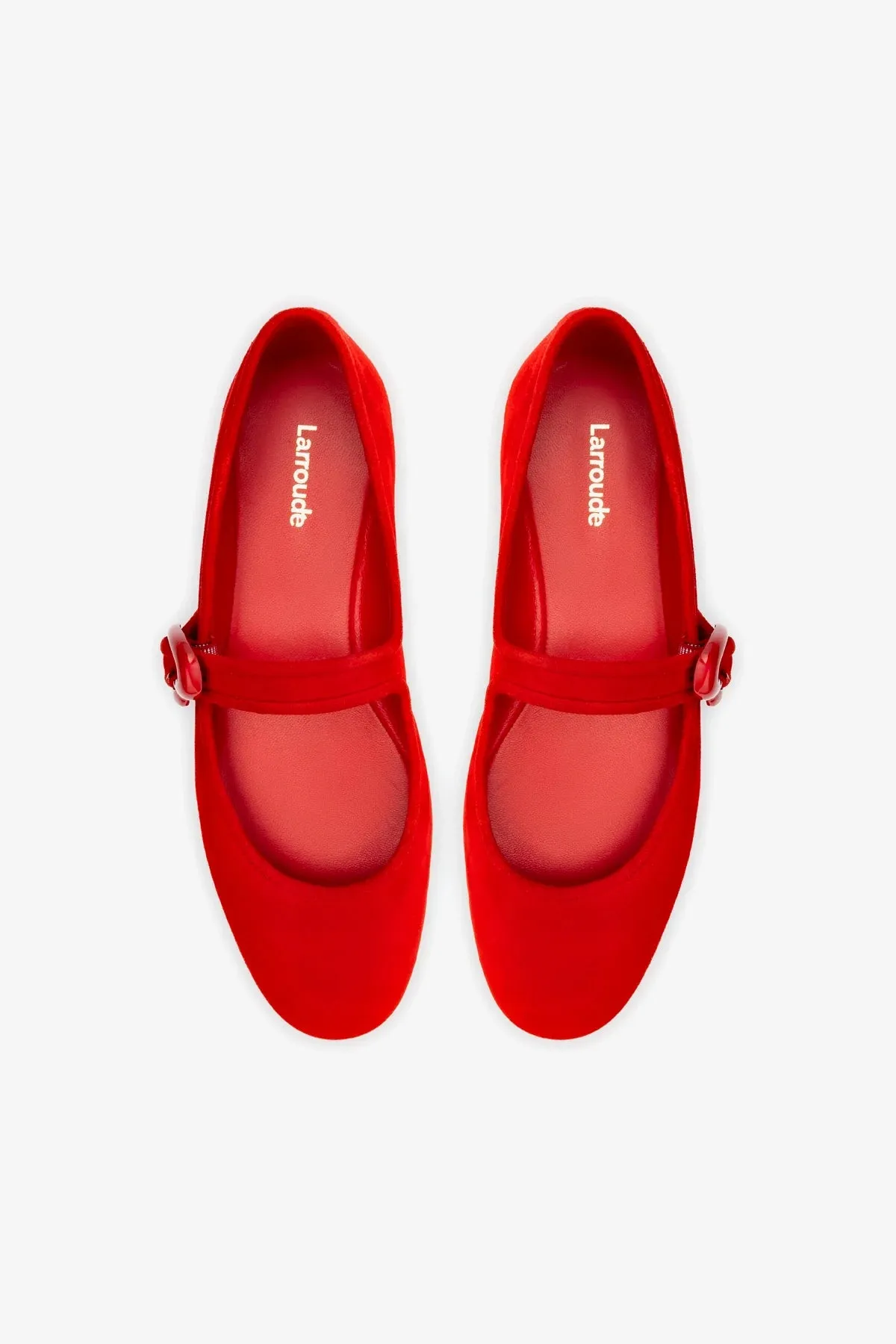 Verona Ballet Flat In Scarlet Suede