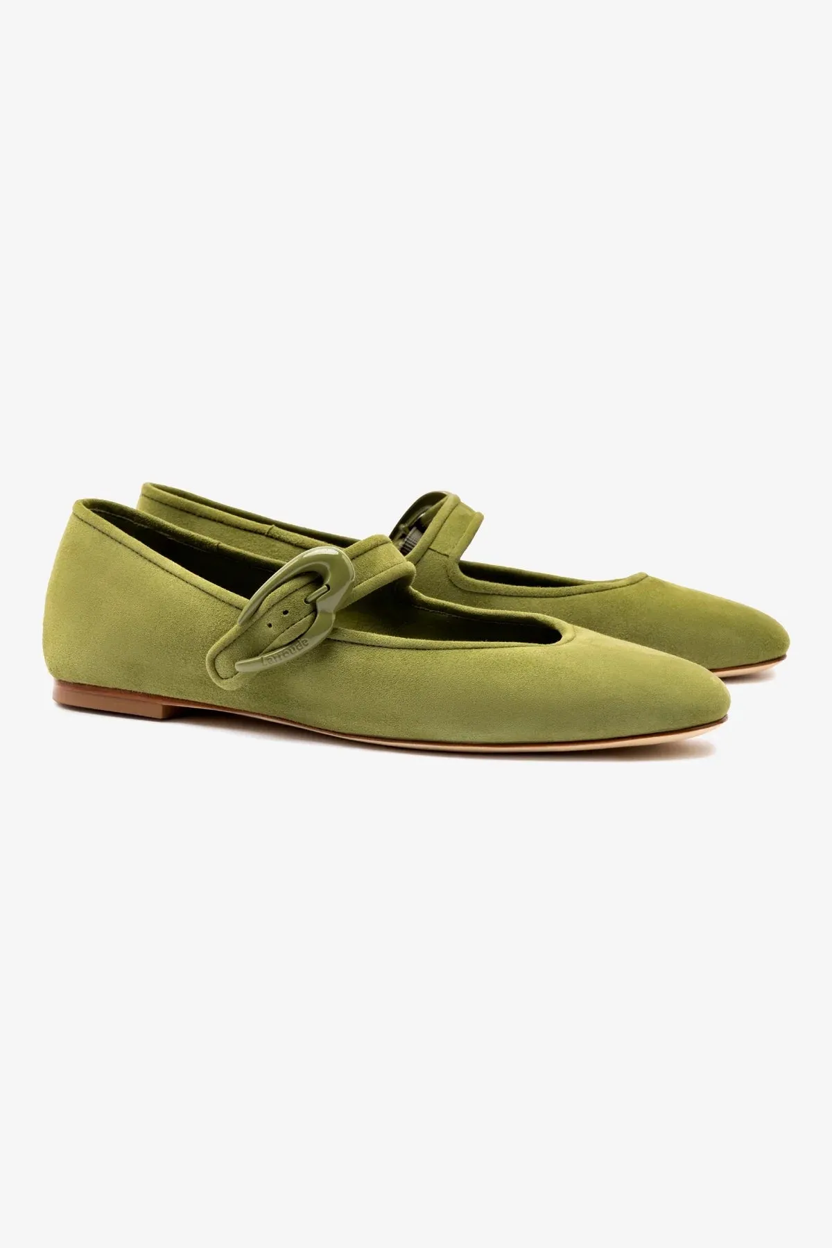 Verona Ballet Flat In Seaweed Suede