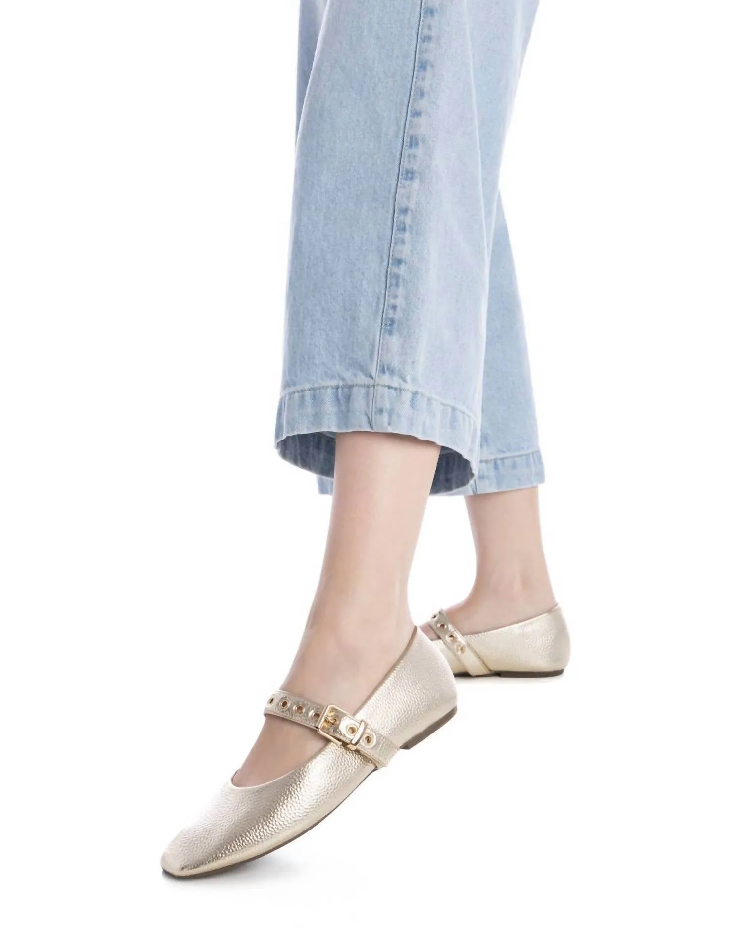 Women's Ballerinas Shoes In Gold