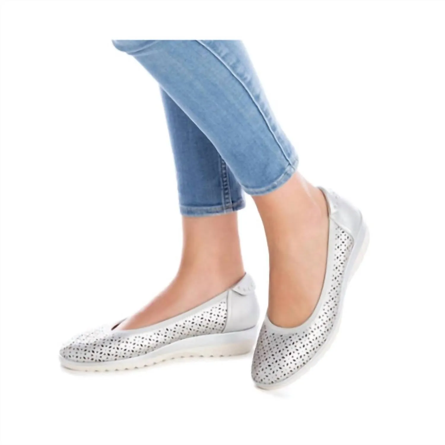 Women's Ballerinas Shoes In Silver