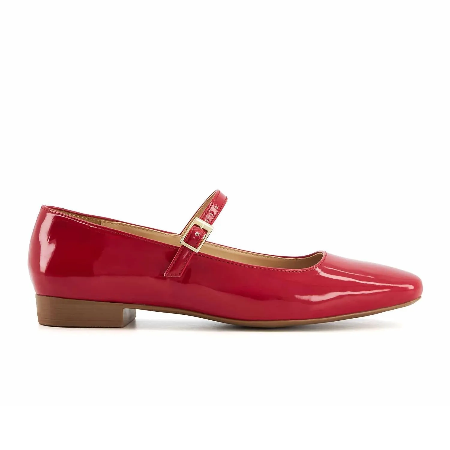 Women's Ballet Mary Janes Shoes In Red