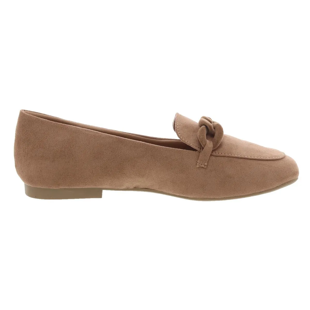 Womens Chain Faux Suede Flat Shoes