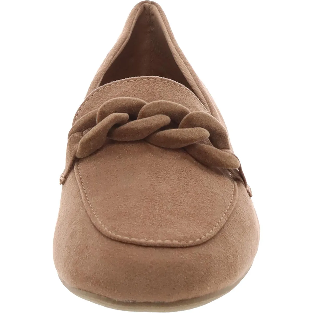 Womens Chain Faux Suede Flat Shoes