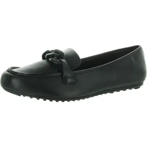 Womens Chain Leather Flat Shoes