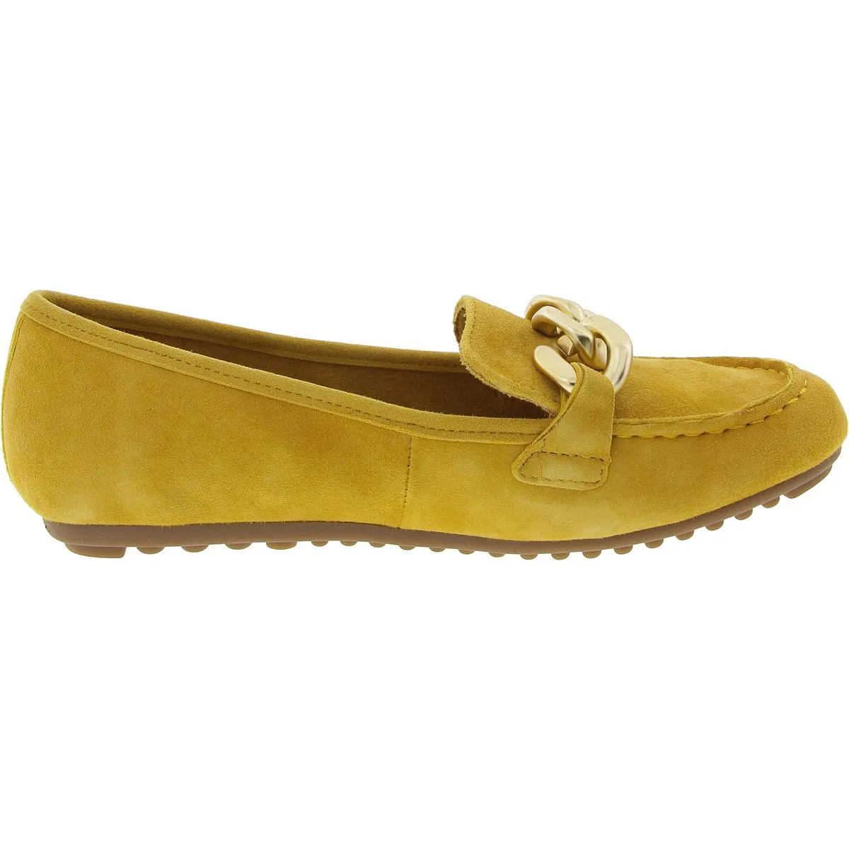 Womens Chain Leather Flat Shoes