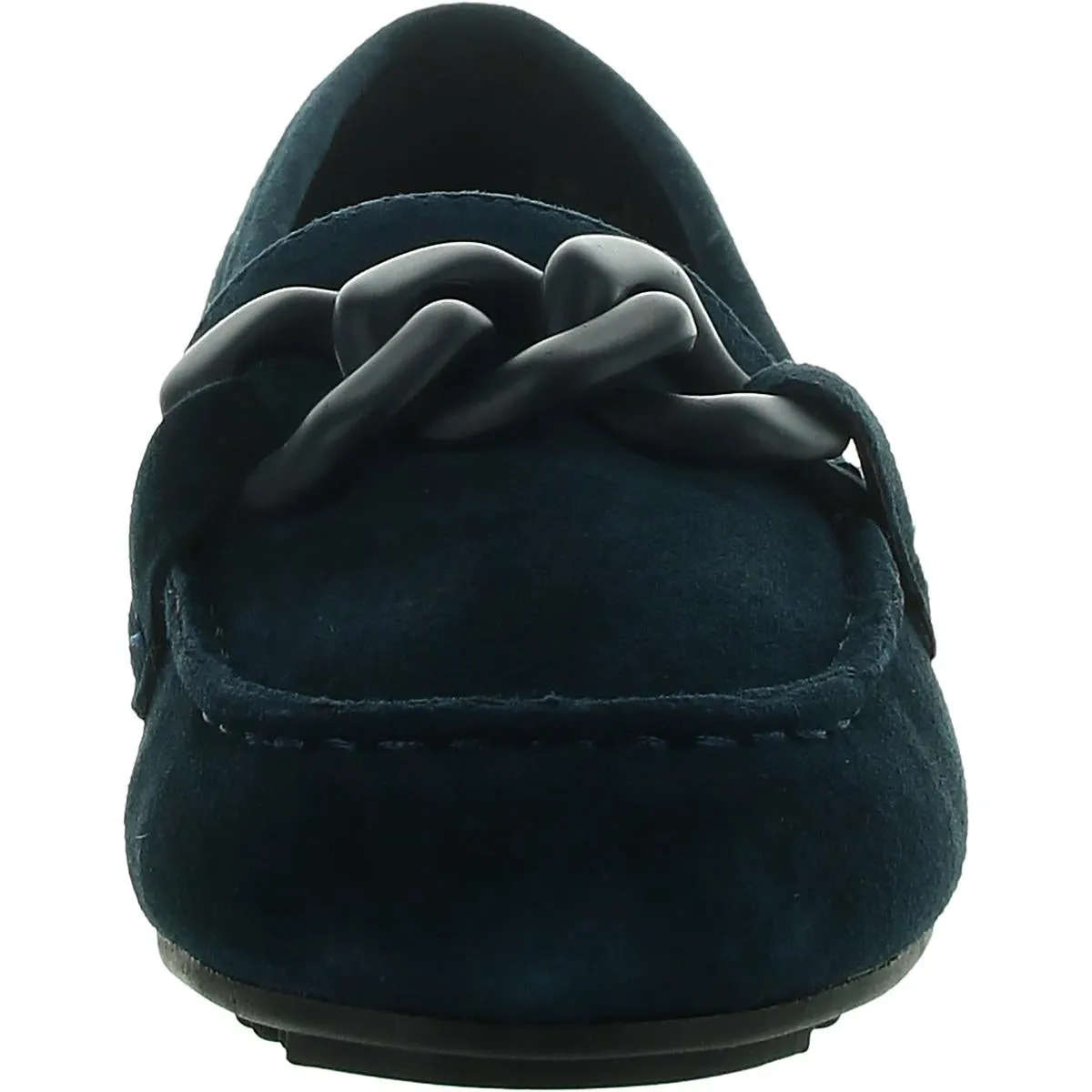 Womens Chain Leather Flat Shoes