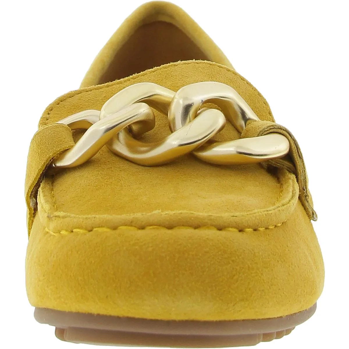 Womens Chain Leather Flat Shoes
