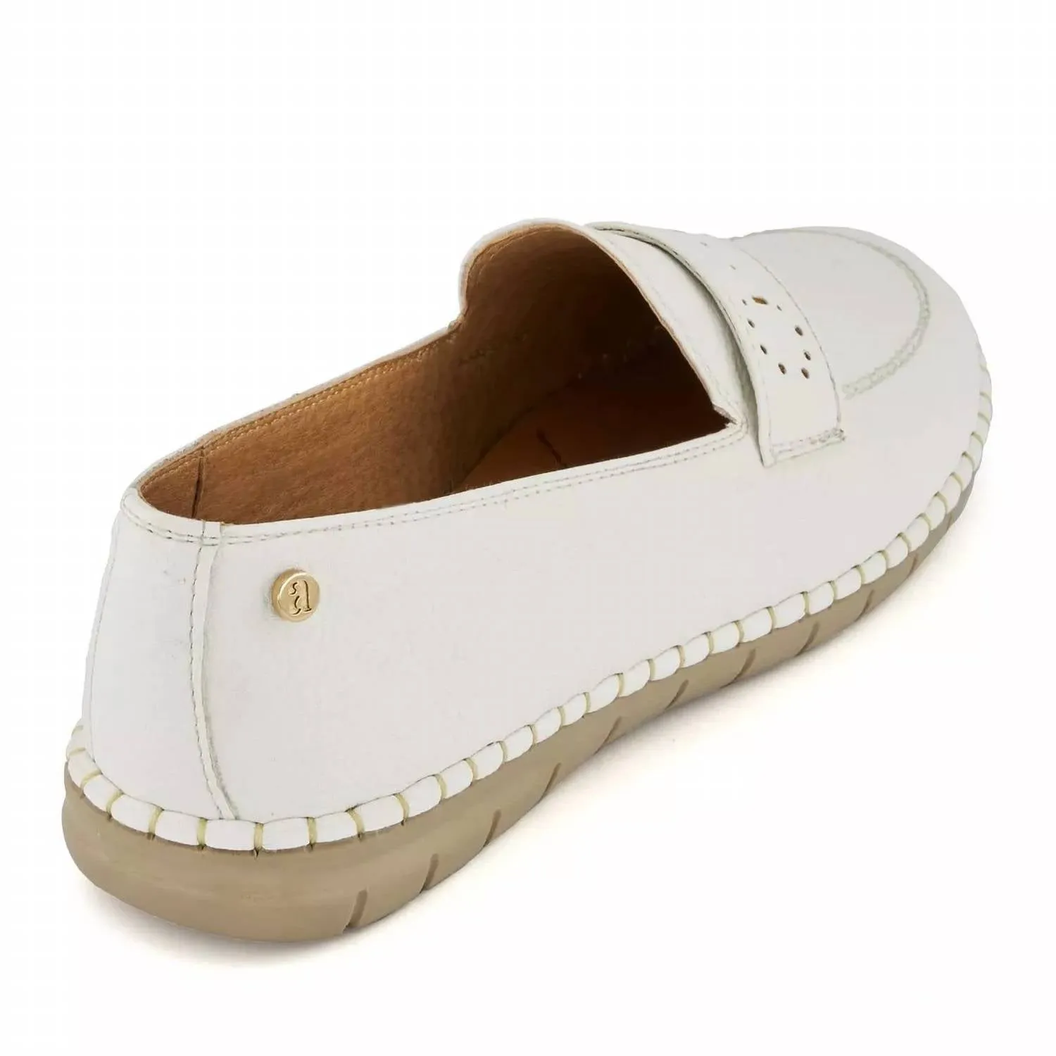 Women's Comfort Moccassins Shoes In White