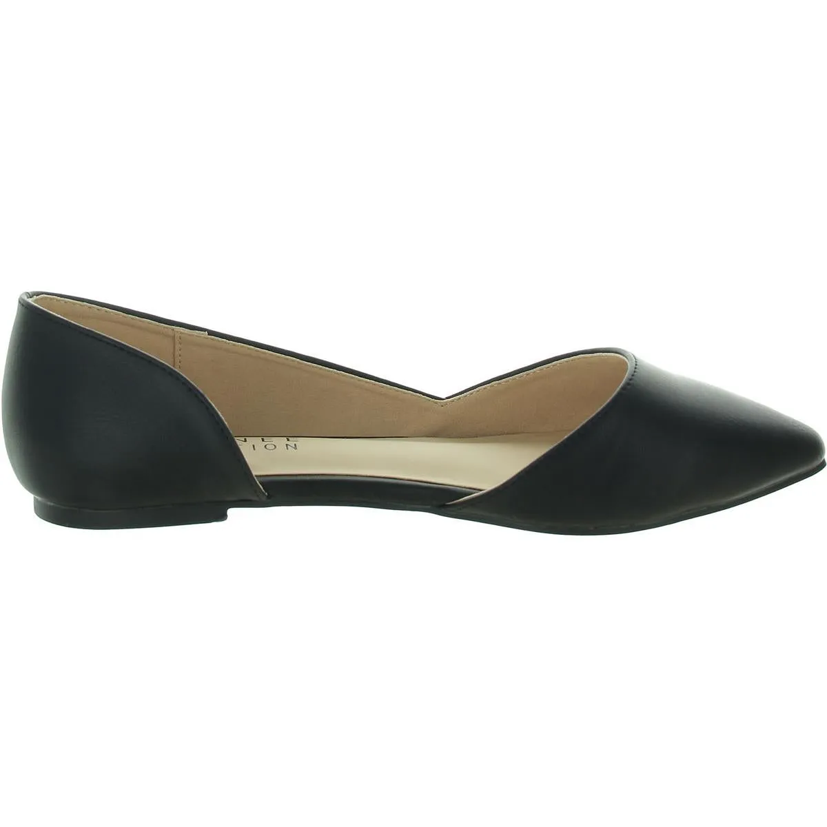 Womens Cut-Out Faux Leather Flat Shoes