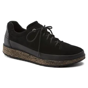Women's Honnef Low Suede Leather Sneaker - Medium/narrow In Black