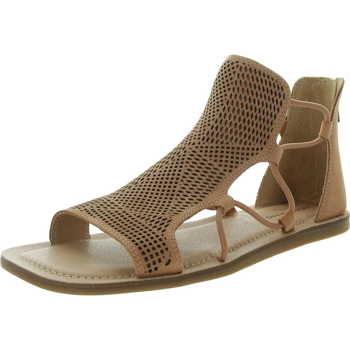 Womens Leather Cushioned Footbed Flat Shoes
