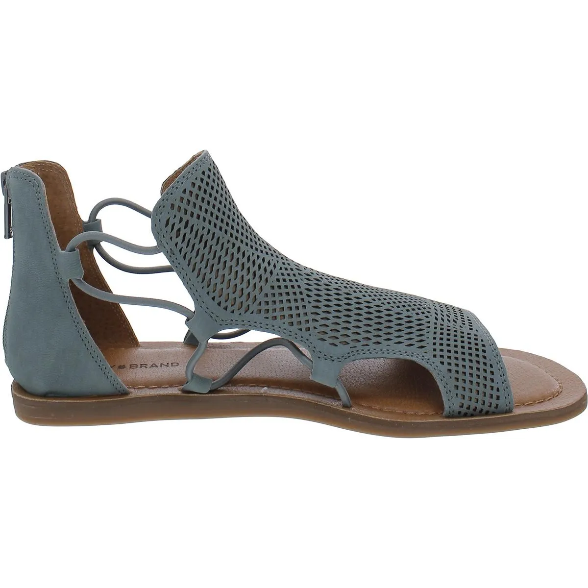 Womens Leather Cushioned Footbed Flat Shoes