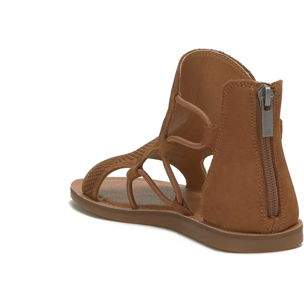 Womens Leather Cushioned Footbed Flat Shoes