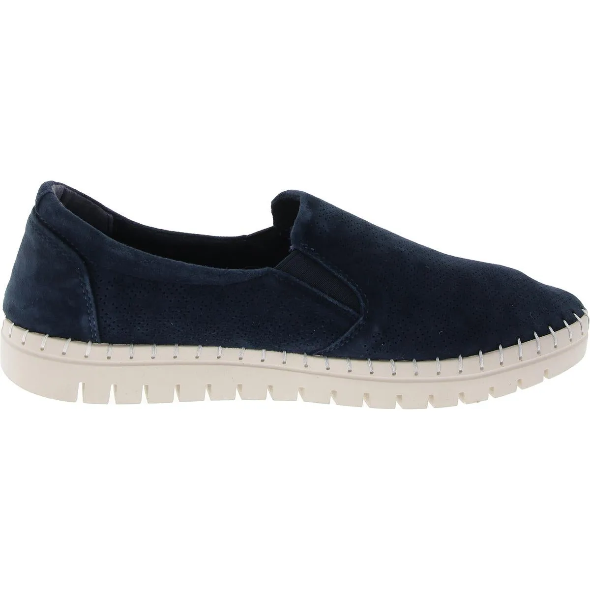 Womens Perforated Leather Flat Shoes