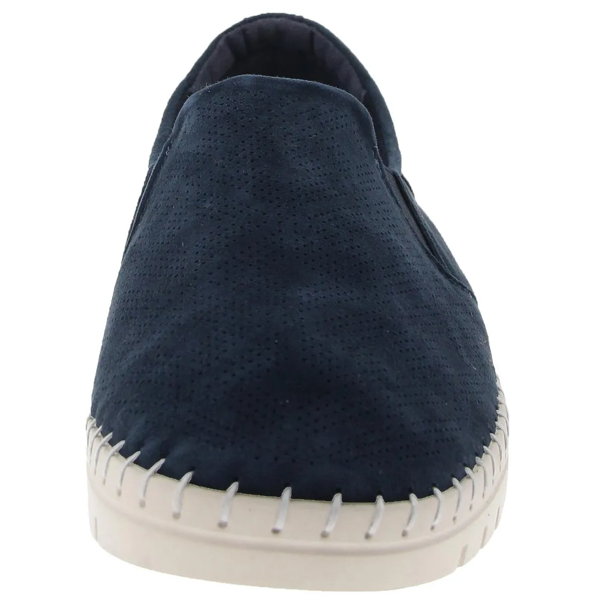 Womens Perforated Leather Flat Shoes