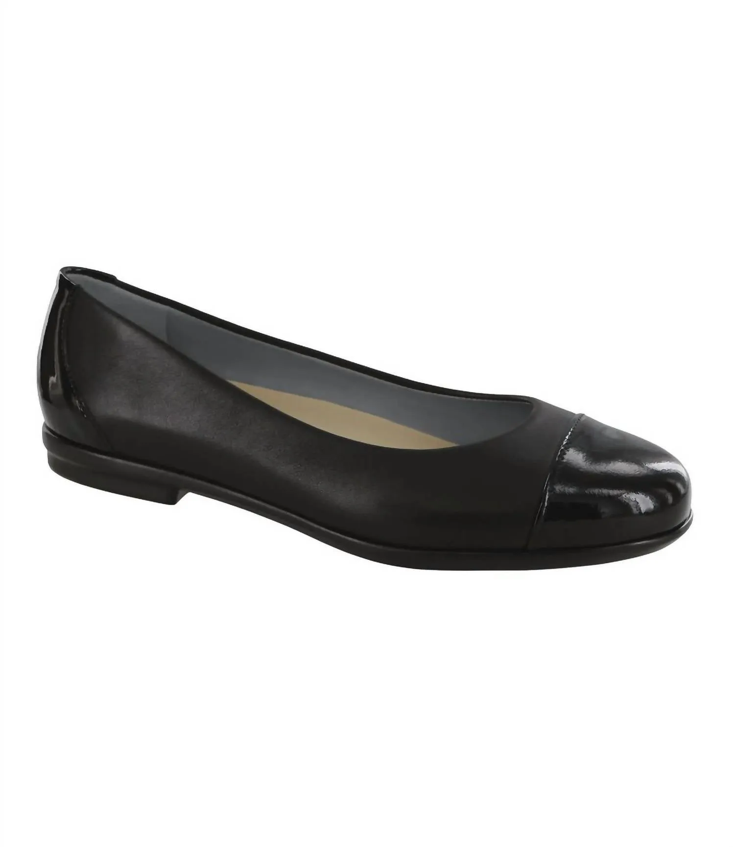 Women's Scenic Ballet Flat - Narrow In Black/blk Patent