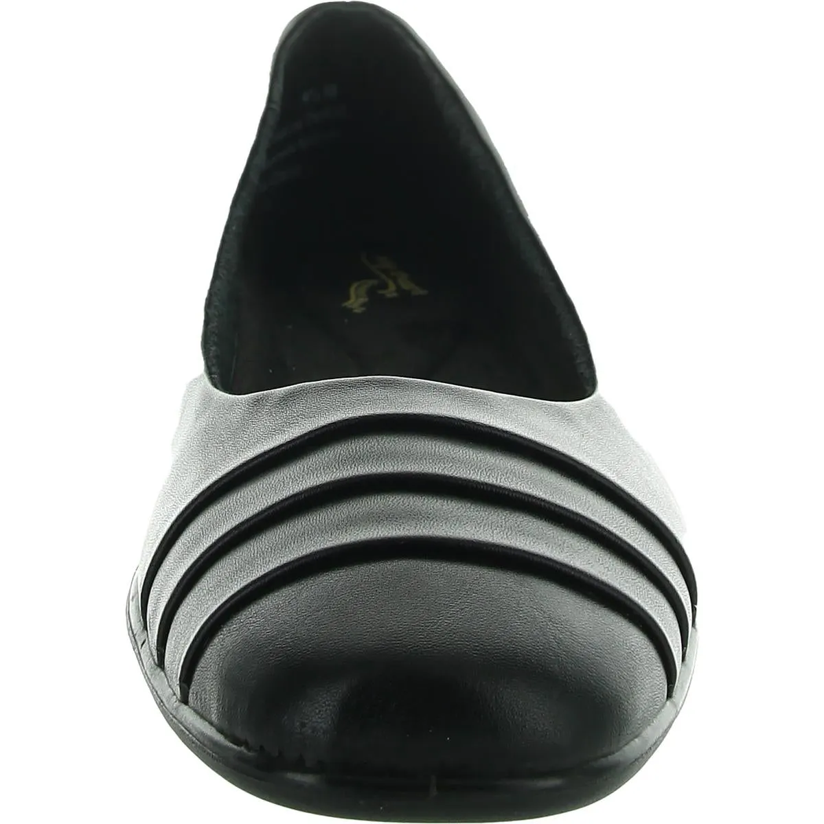 Womens Solid Leather Flat Shoes