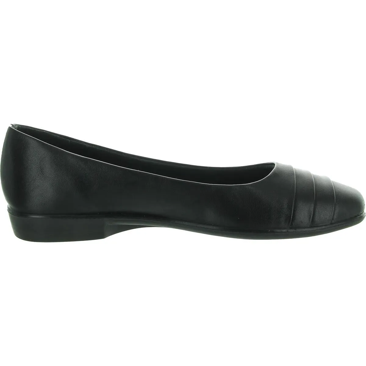 Womens Solid Leather Flat Shoes