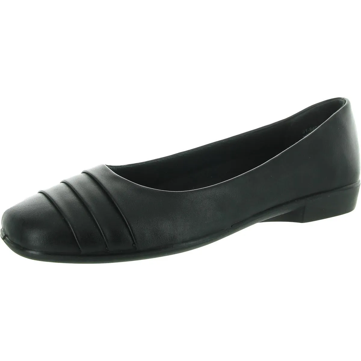 Womens Solid Leather Flat Shoes