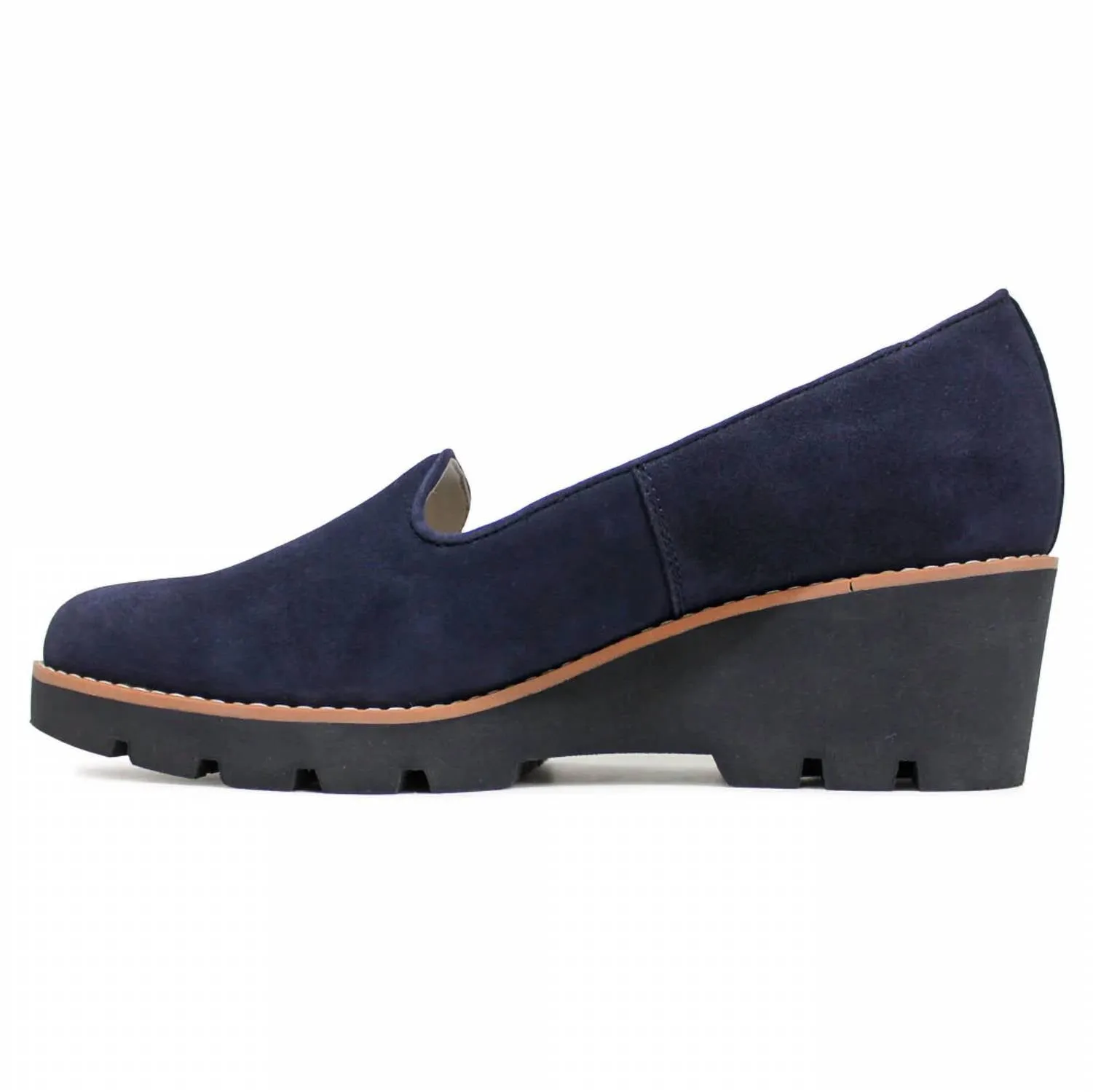 Women's Willa Wedge Shoes In Navy Suede